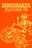 Boneshaker Juicy Haze IPA label with skeleton on a bicycle against an orange background